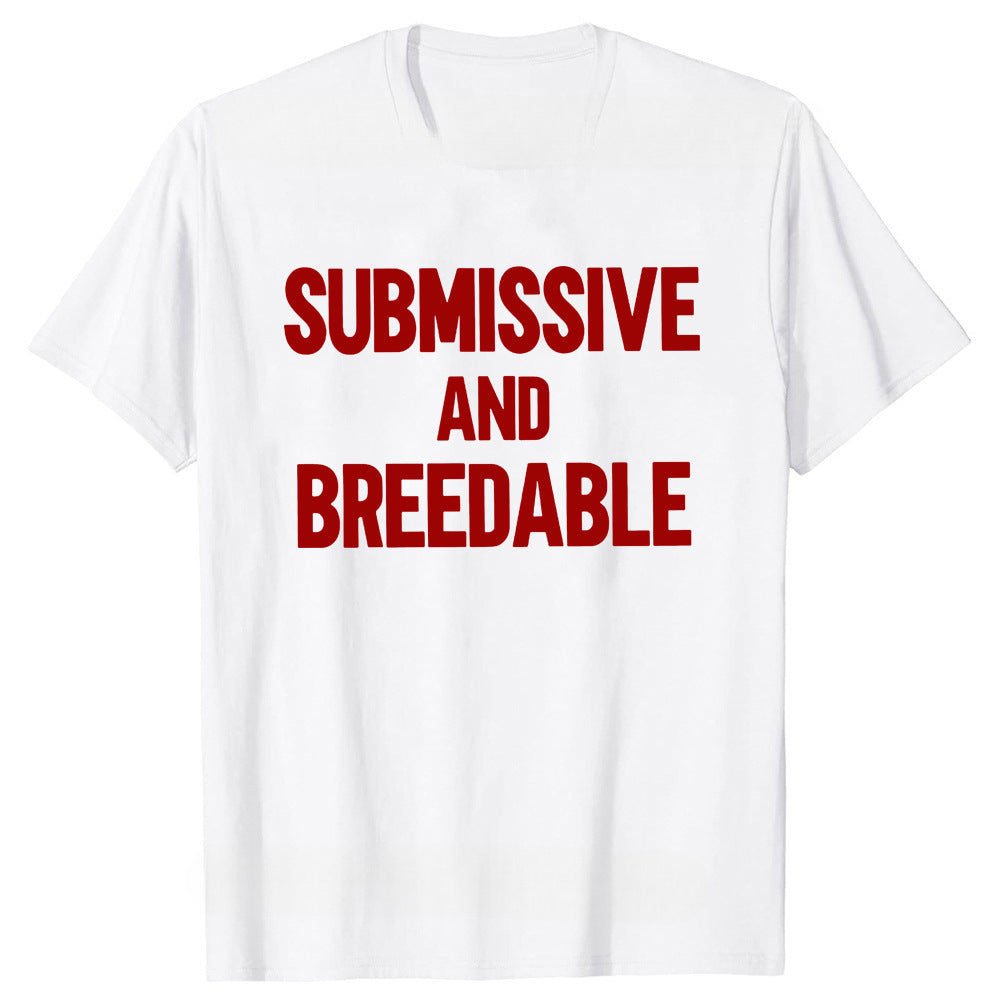 Obedient And Reproducible T-shirt Funny Humor Pure Cotton Neutral