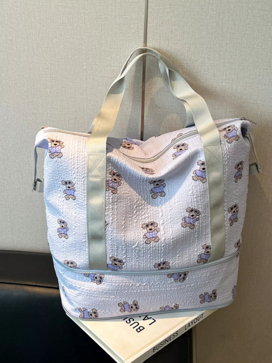 Teddy Bear Print Travel Bag