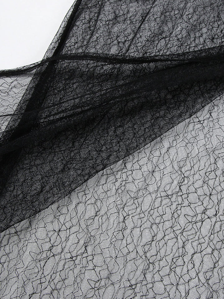 Lace Panel Midi Skirt