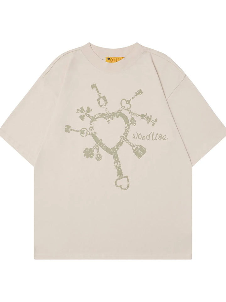 Men's Graphic Round Neck Short Sleeve T-Shirt