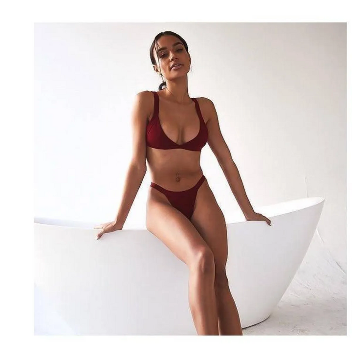 Deep-V Bikini Swimsuit