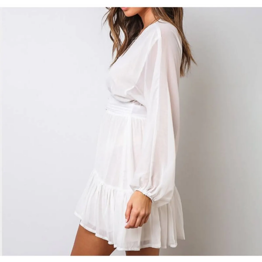 Deep-V Mini Dress