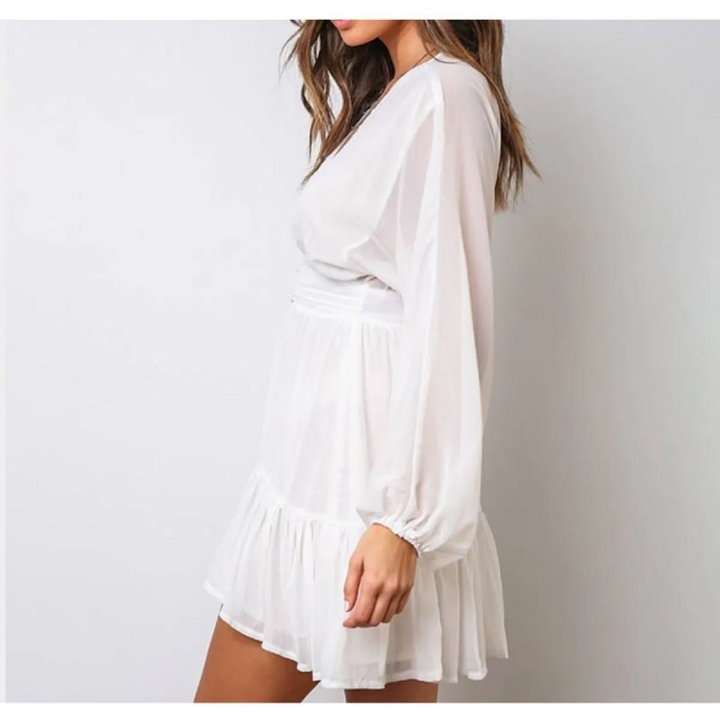 Deep-V Mini Dress