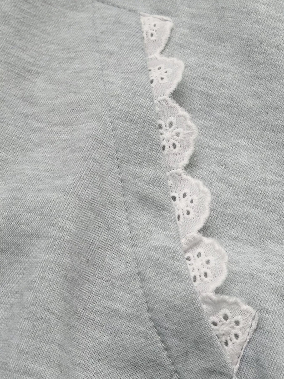 Bow Embroidered Long Sleeve Hoodie