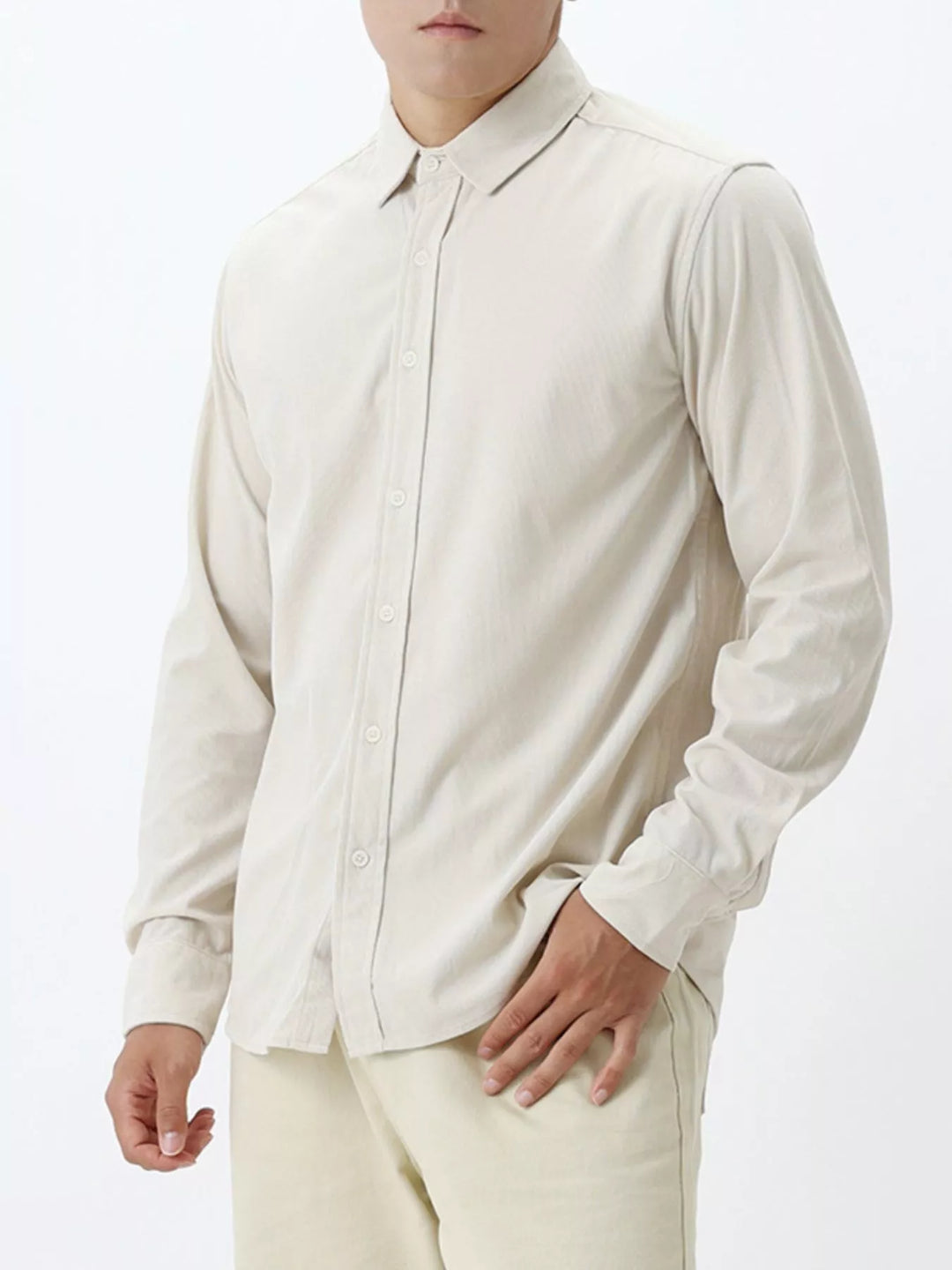 Men's Plus Size Button Up Long Sleeve Shirt