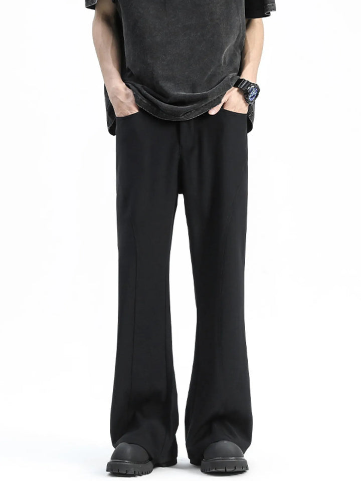 Men's Full Size Relaxed Fit Flare Leg Pants Plus Size