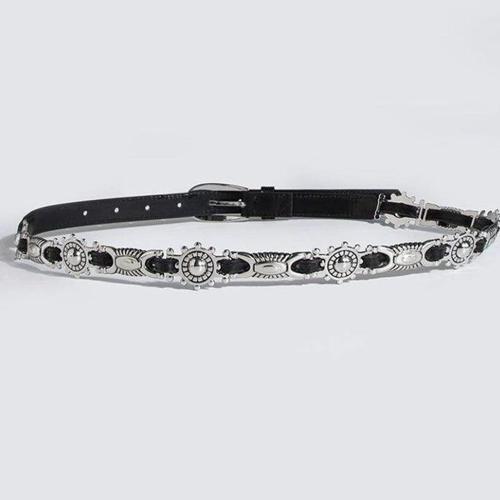 New Leather Rivet Stitching Waist Chain For Women