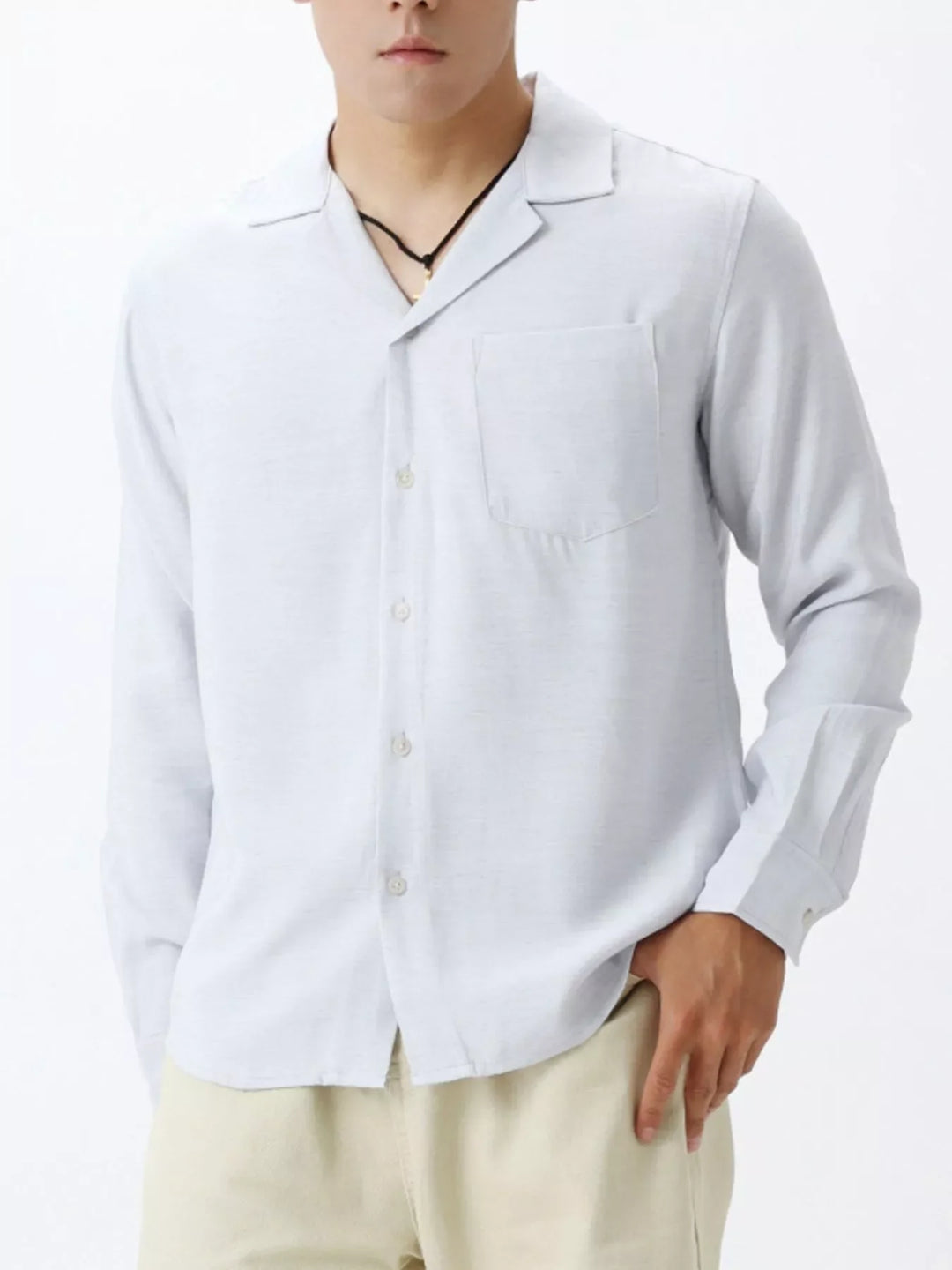 Men's Plus Size Button Up Long Sleeve Shirt