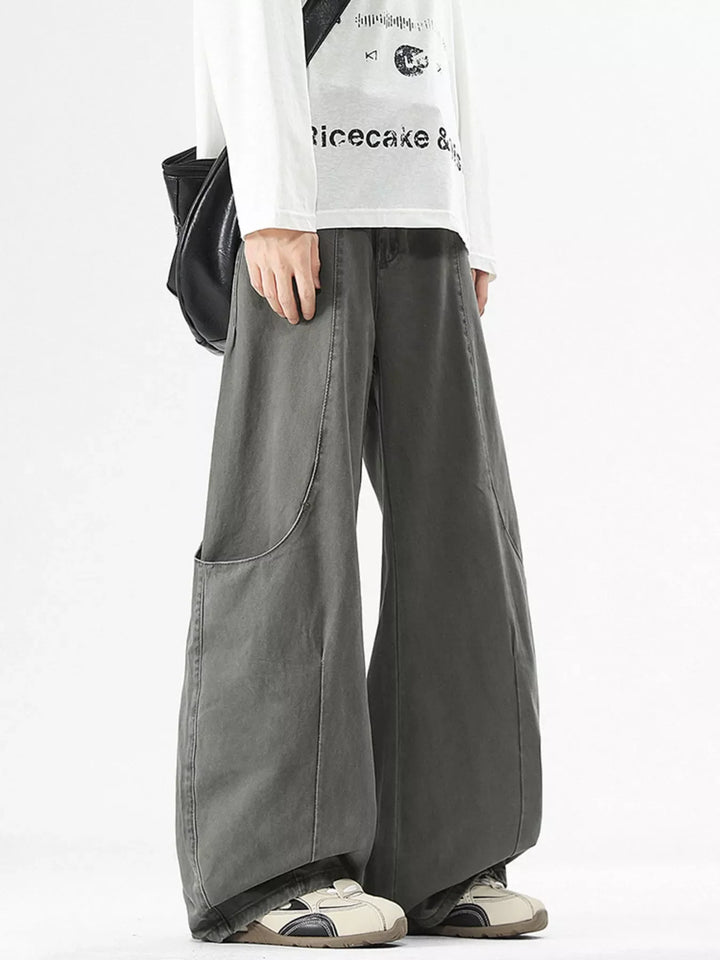 Men's Wide Leg Casual Cargo Pants
