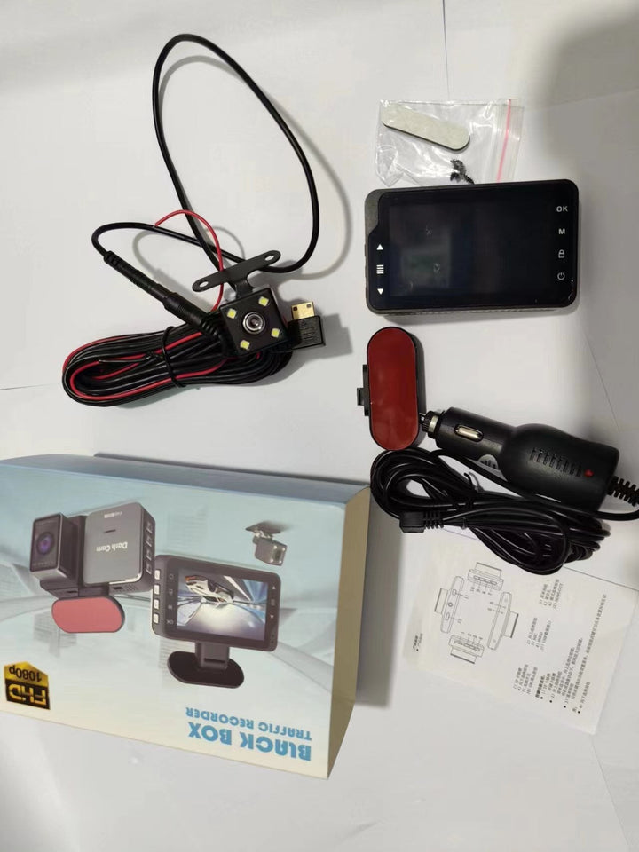 Driving Recorder HD Night Vision 3-inch DVR Dual-lens Video