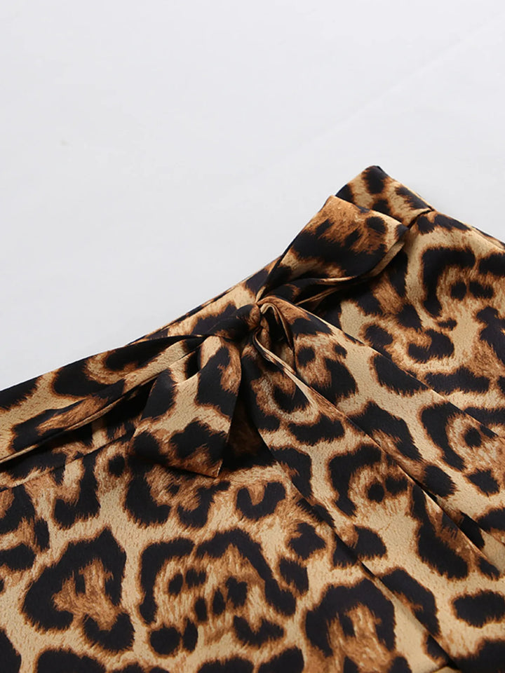 Leopard Print Mini Skirt
