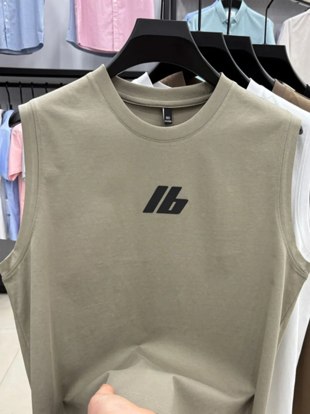 Men's Plus Size Round Neck Tank