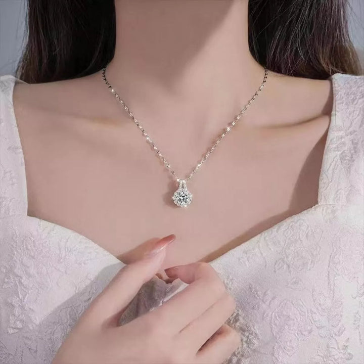 2 Carat Moissanite 925 Sterling Silver Necklace