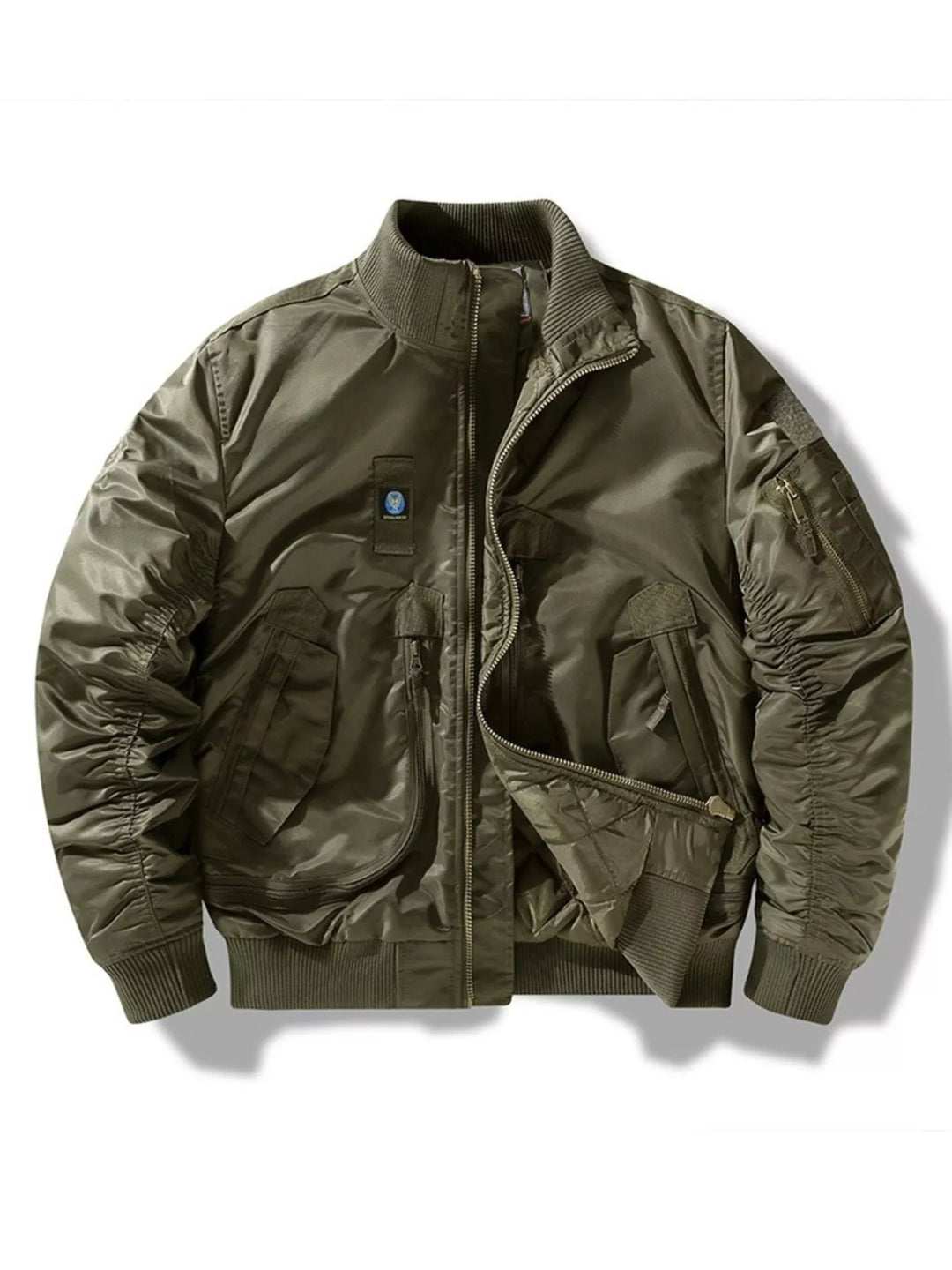 Men's Full Size Zip Up Long Sleeve Jacket Plus Size