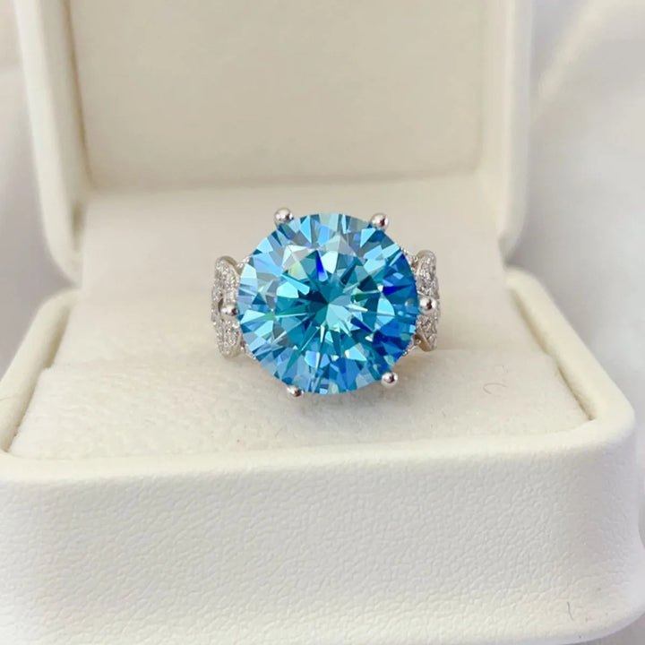 10 Carat Moissanite 925 Sterling Silver Ring