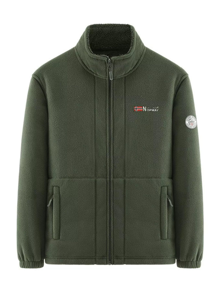 Men's Plus Size Zip Up Long Sleeve Jacket
