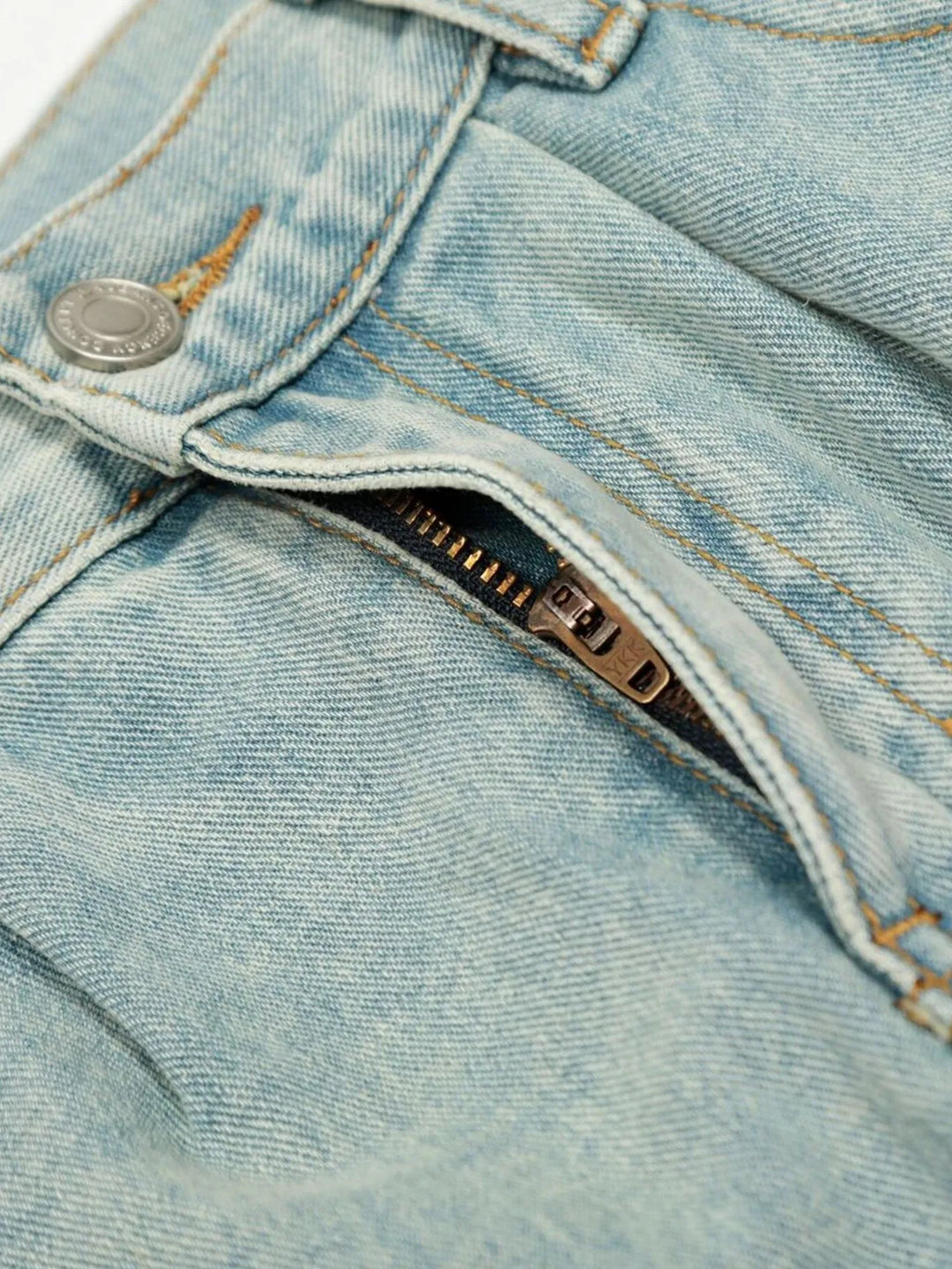 Men's Washed Wide Leg Jeans