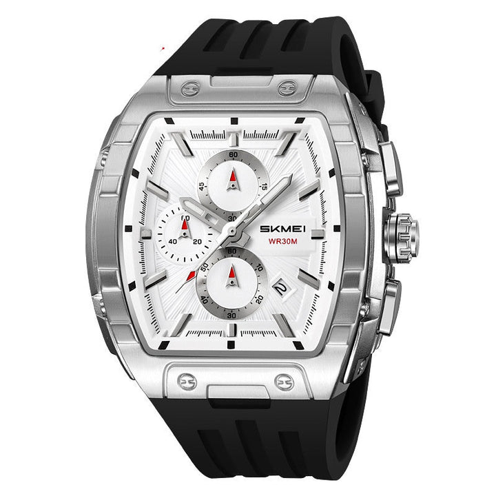 Shishi Mei Multi-function Chronograph Three-hand Watch Barrel-shaped Quartz Mens Watch