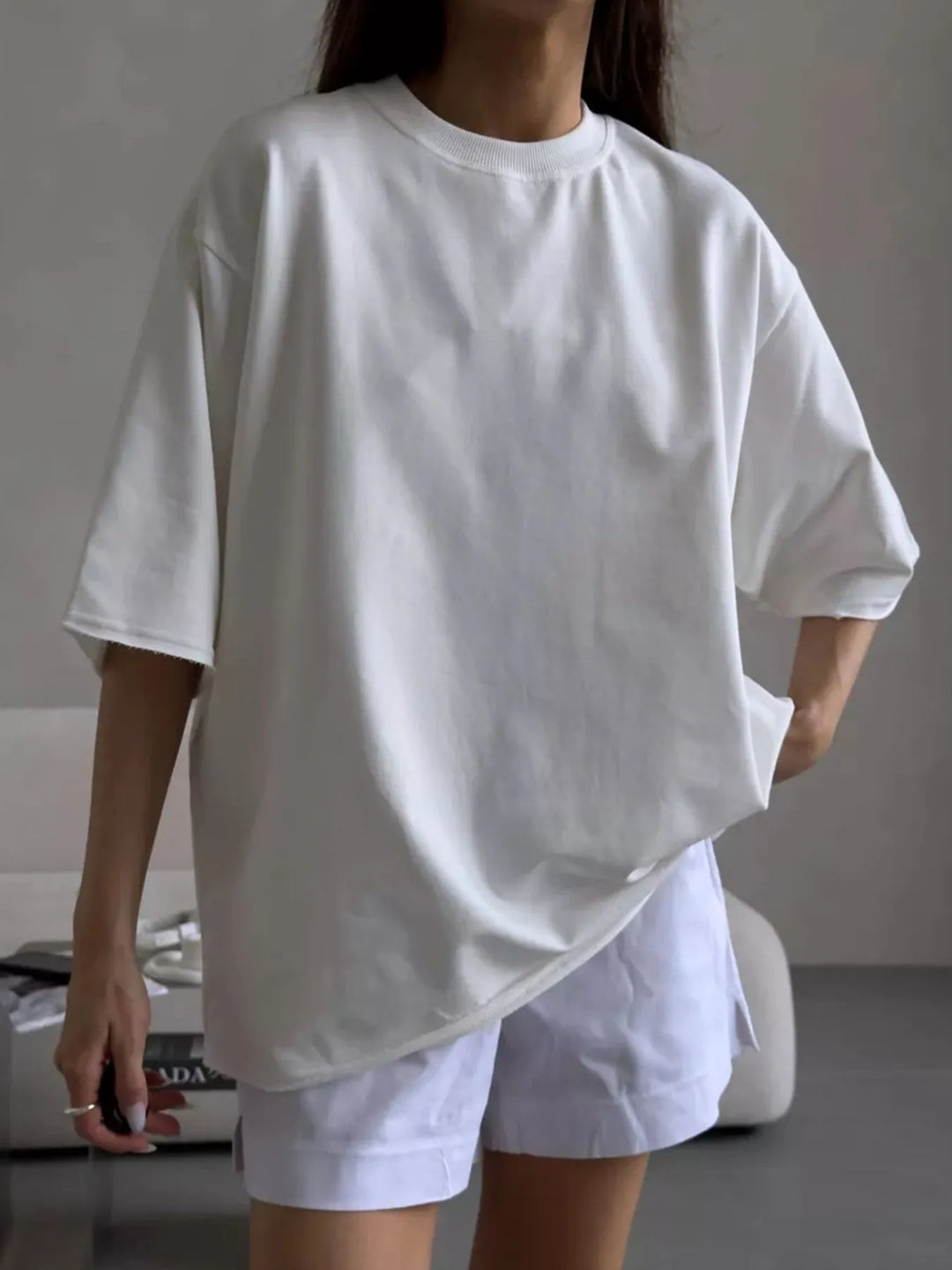 Round Neck Half Sleeve Oversized T-Shirt
