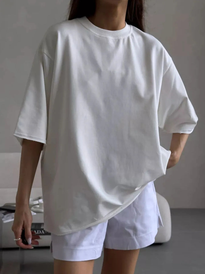 Round Neck Half Sleeve Oversized T-Shirt