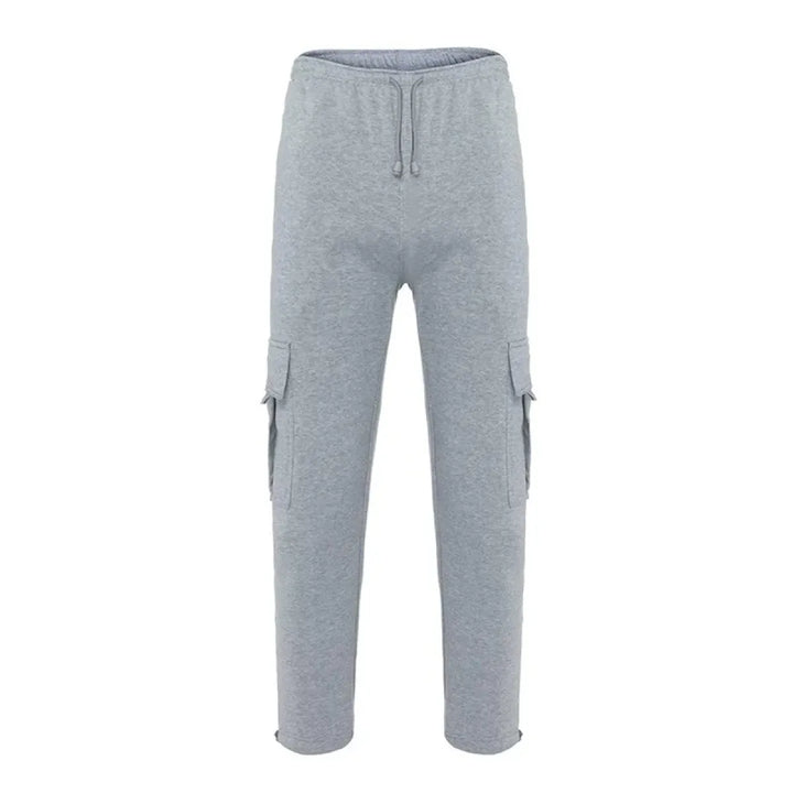 Men's Drawstring Cargo Pants – Loose Fit Wide-Leg Sweatpants