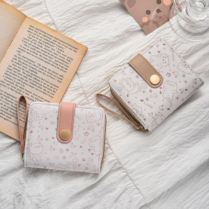 New Japanese-style Wallet Cute Cartoon Short Design