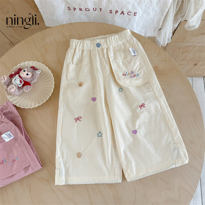 Girls' Workwear Children's Straight-leg Pants Western-style And Fashionable