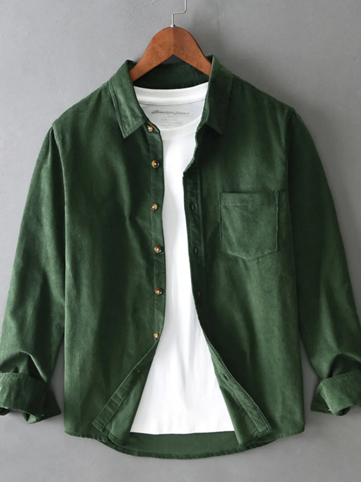 Men's Plus Size Button Up Long Sleeve Shirt