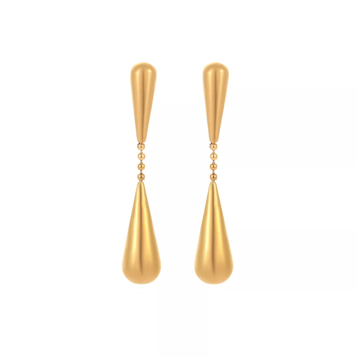18K Gold-Plated Teardrop Drop Earrings