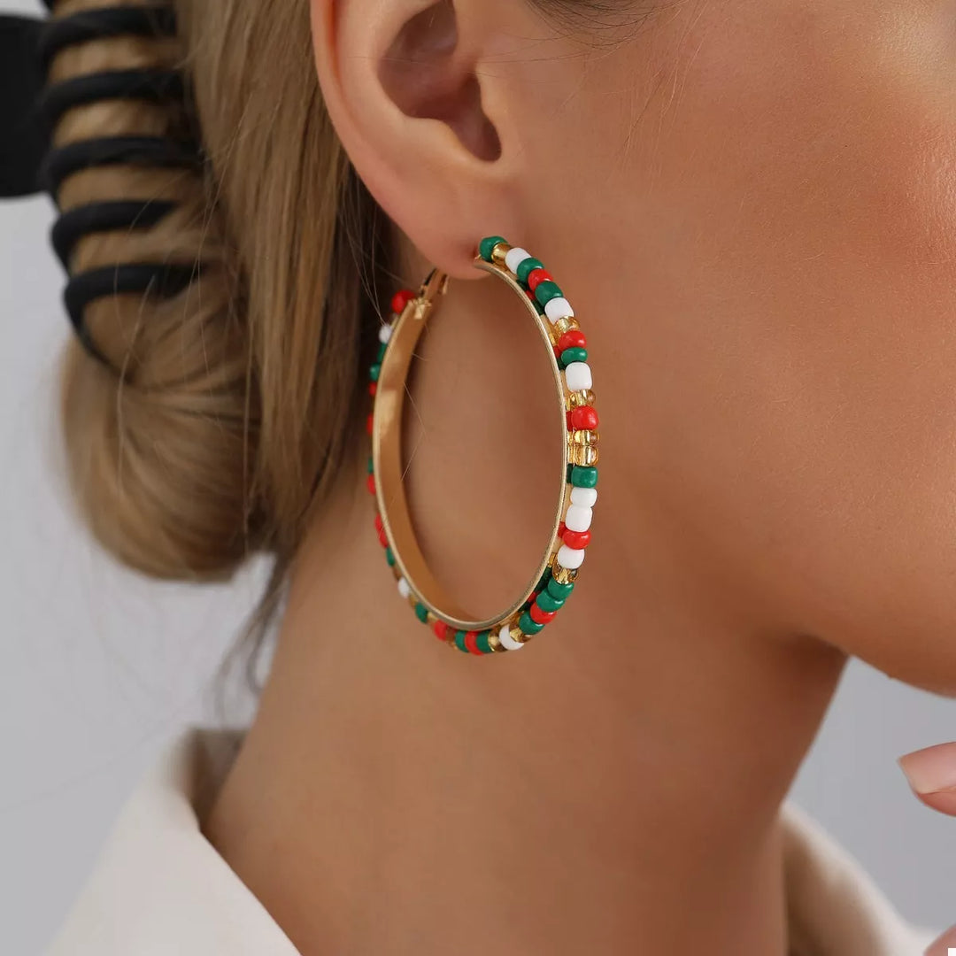 18K Gold-Plated Hoop Earrings
