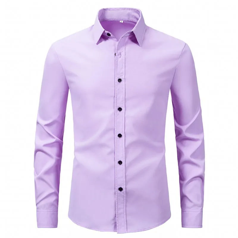 Men's Plus Size Button Up Long Sleeve Shirt