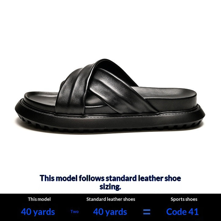 Mens Stylish Casual Cross-strap Beach Sandals With A Soft