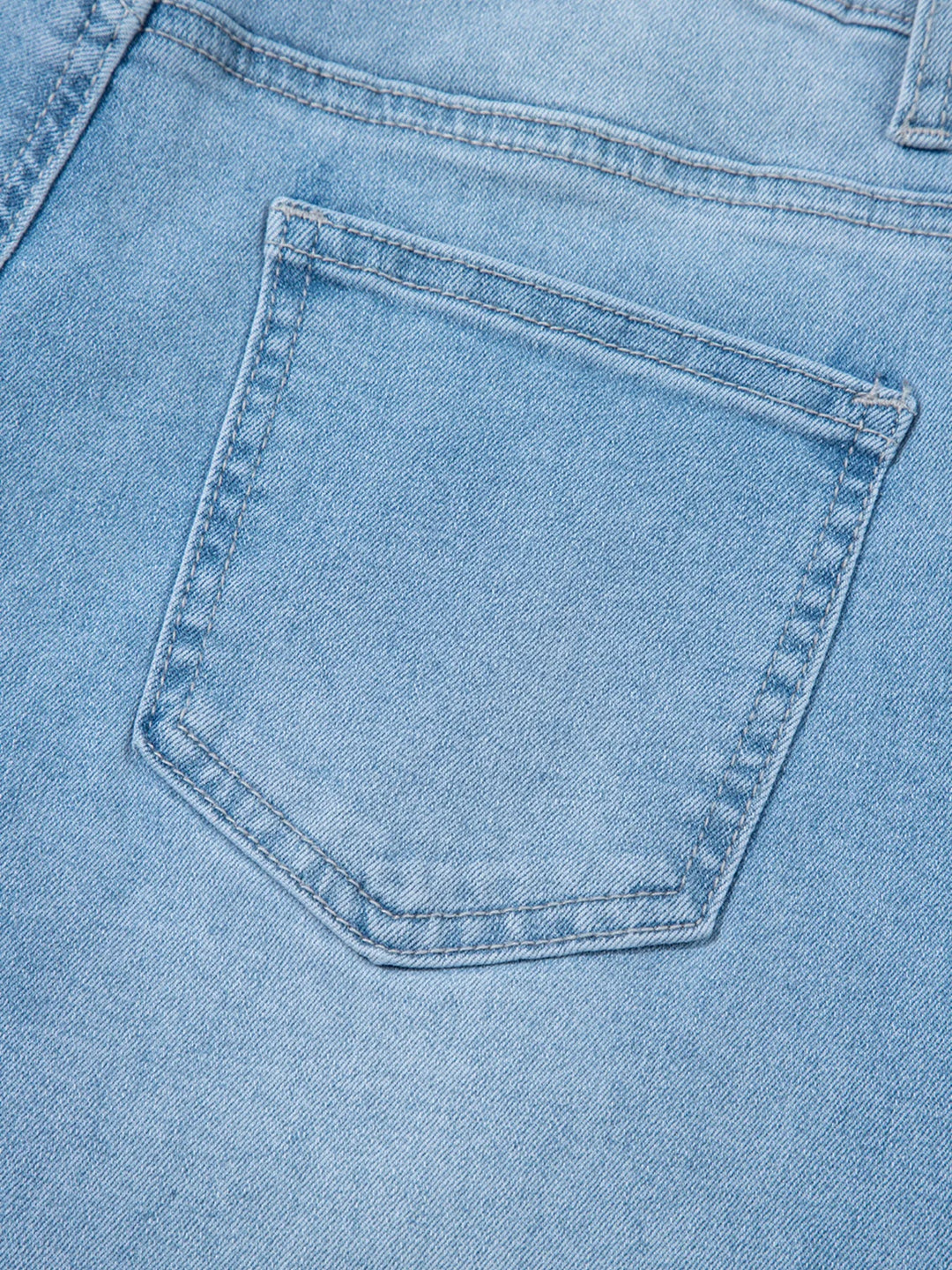 High Rise Barrel Relaxed Patch Pocket Jeans
