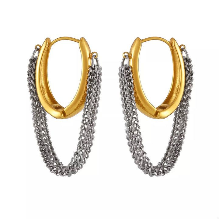 Chunky Chain Hoop Earrings