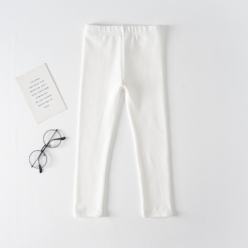 Basic Cotton-spandex Girls Leggings