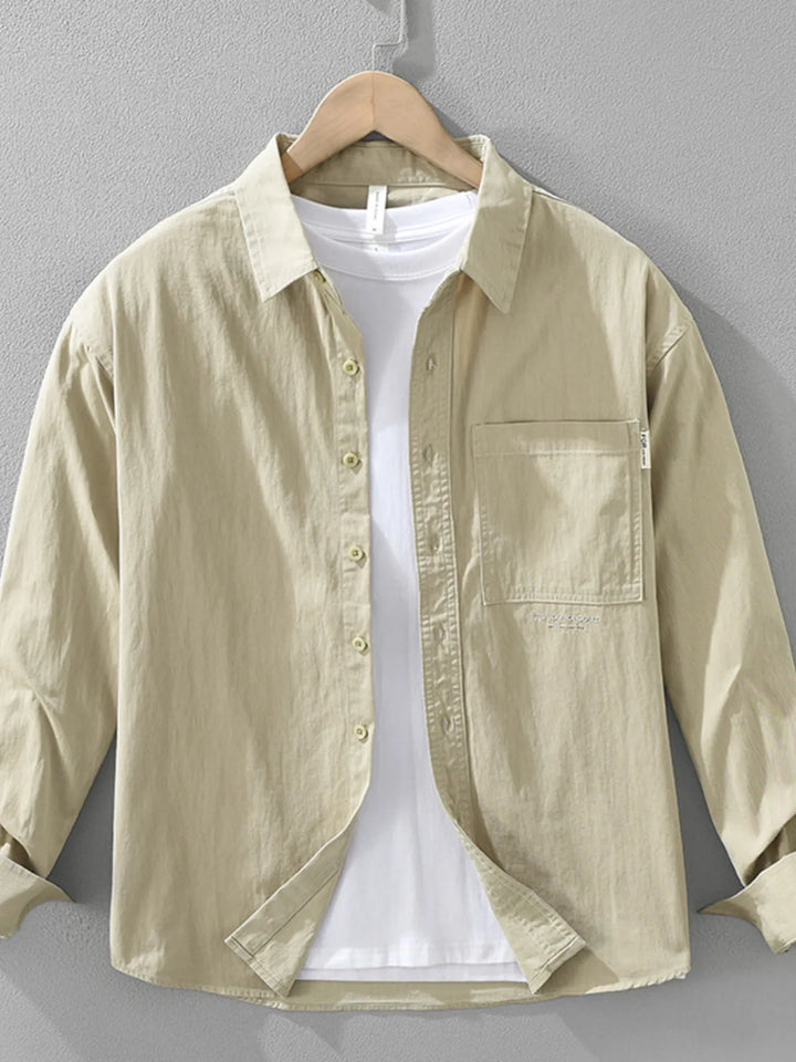 Men's Plus Size Button Up Long Sleeve Shirt