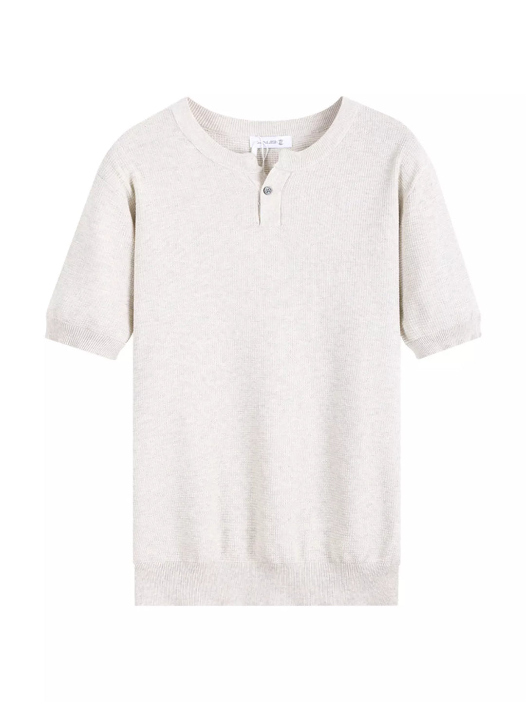 Men's Plus Size Casual Knitted Henley T-Shirt