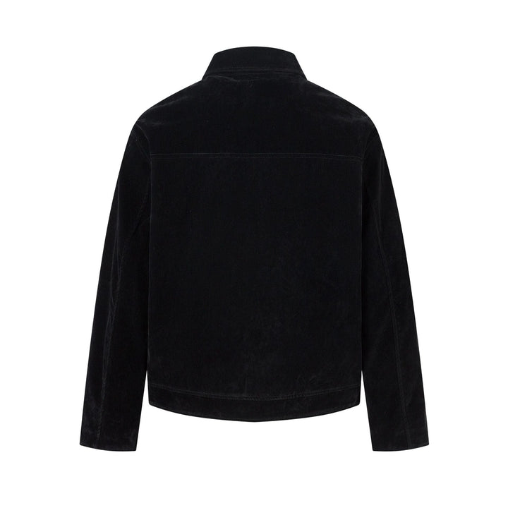Deconstructed Jacket Design Mens Cropped Relaxed-fit Casual Outerwear