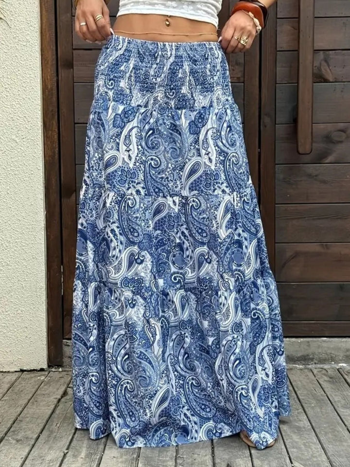 Paisley Print Maxi Skirt