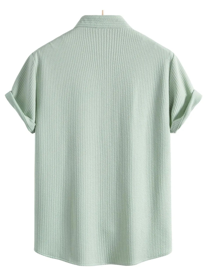 Men's Ribbed Short Sleeve Shirt and Shorts Set