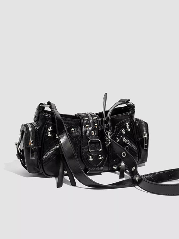 Rivet Embellished Shoulder Bag