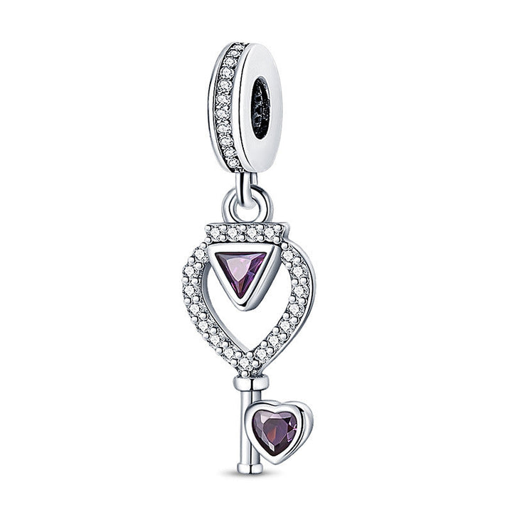 Retro Heart Lock Key Pendant Accessory
