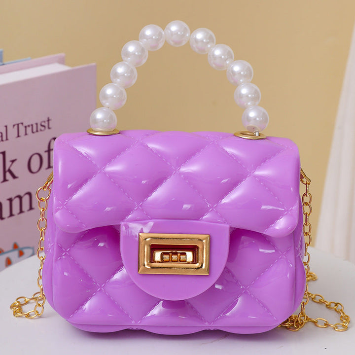 Handheld Candy Bag Solid Color Single Shoulder Strap