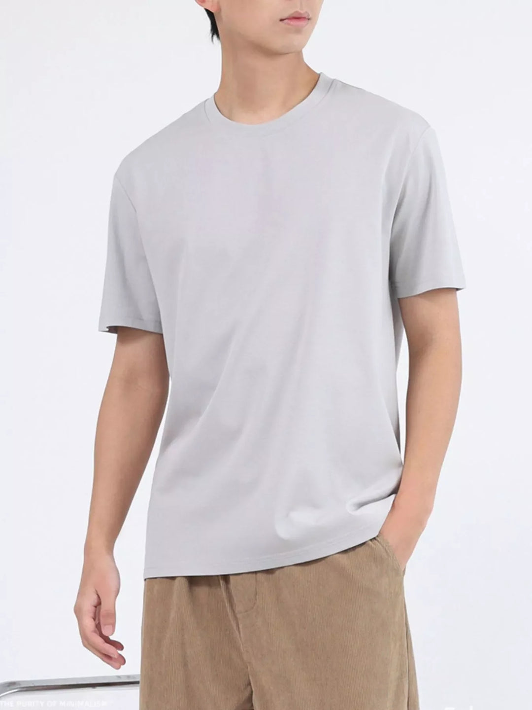 Men's Plus Size Classic Crew Neck T-Shirt