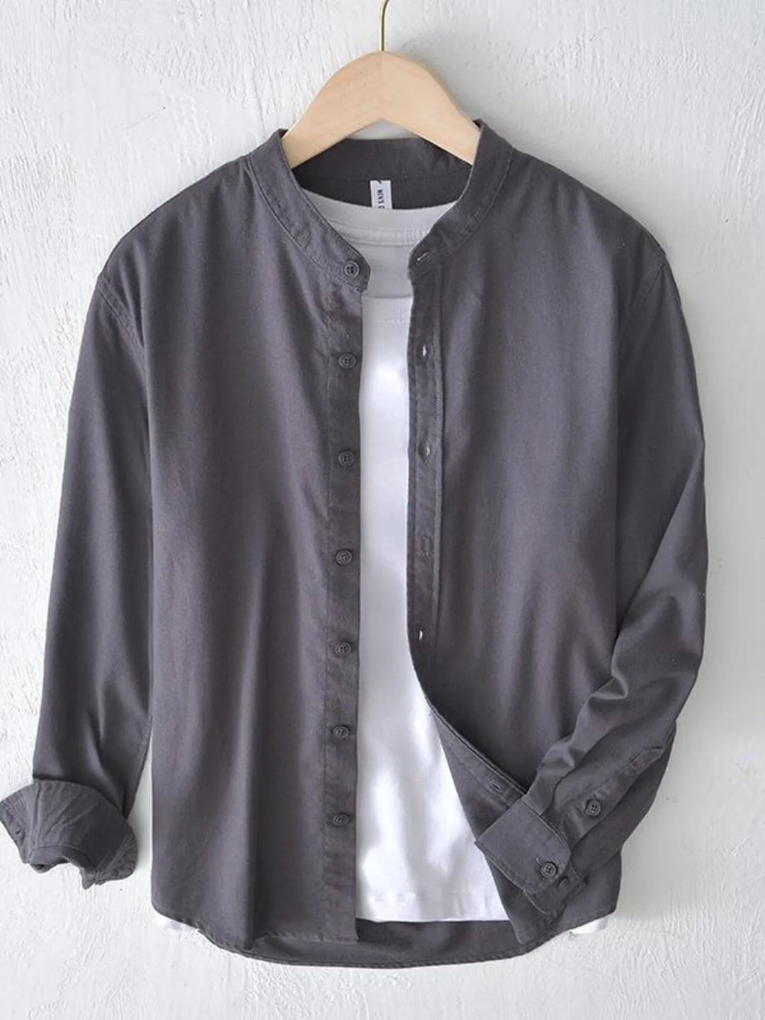 Men's Plus Size Button Up Long Sleeve Shirt