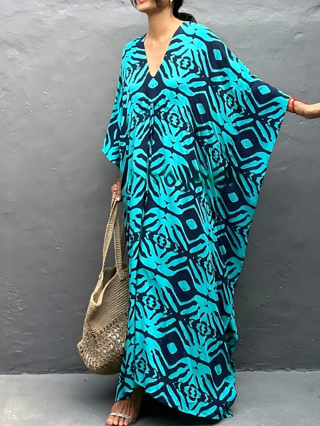 Drawstring Beach Cover-up Sun Protection Clothing Blouse