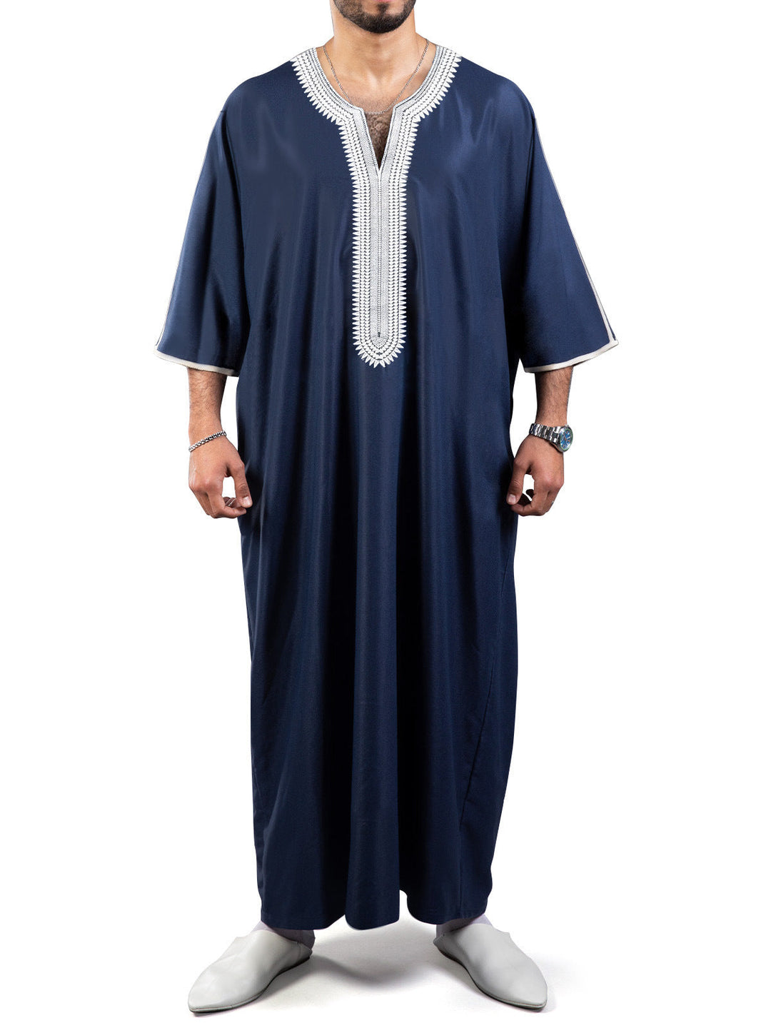3D Digital-Print Ethnic Moroccan Mens Robe