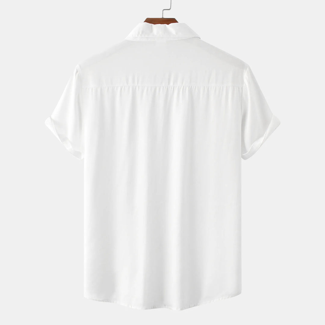 Men's Plus Size Casual Short Sleeve Button Down Shirt