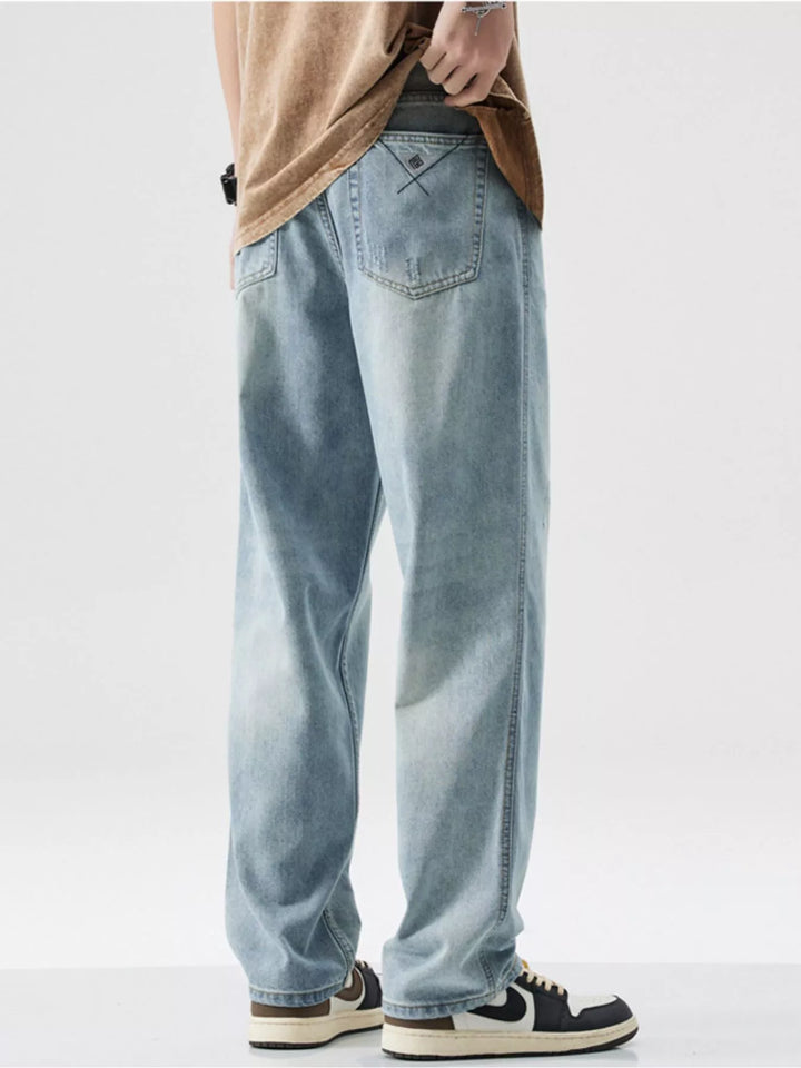 Men's Wash Wide Leg Jeans