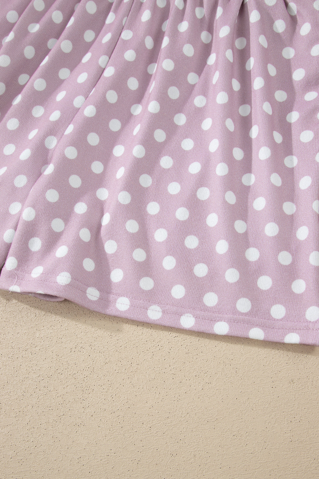 Purple Polka Dot Print Short Set